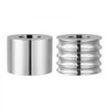 VEVOR Replacement Roller for Rolling Mill 4 Sizes Grooves Metal Roller, Jewelry DIY Tool Accessory Parts, 1 Half-Round, 1 Flat, Premium Alloy Steel, for Pressing Ductile Metals, Gold, Silver, Brass