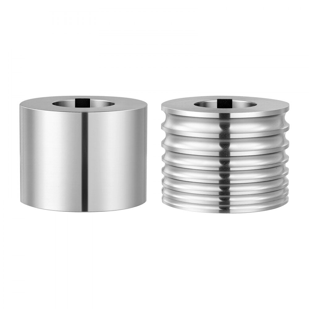 VEVOR Replacement Roller for Rolling Mill 1 Half-Round & 1 Flat Roller, Jewelry DIY Tool Accessory Parts, 7 Sizes Grooves, Premium Alloy Steel, for Pressing Ductile Metals, Gold, Silver, Copper