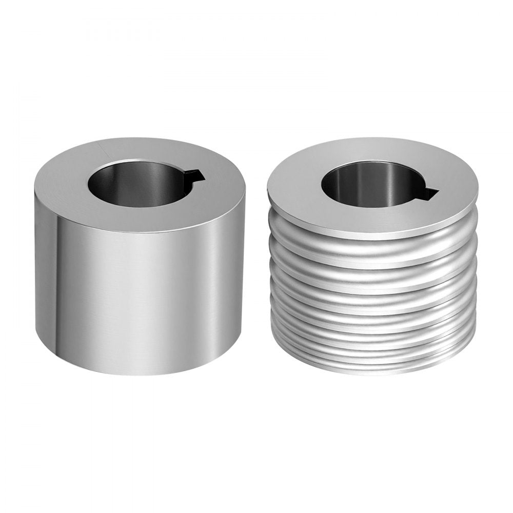 VEVOR Replacement Roller for Rolling Mill 1 Half-Round & 1 Flat Roller, Jewelry DIY Tool Accessory Parts, 7 Sizes Grooves, Premium Alloy Steel, for Pressing Ductile Metals, Gold, Silver, Copper