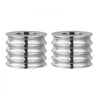 VEVOR Replacement Roller for Rolling Mill 4 Sizes Grooves 2 Round Rollers, Jewelry DIY Tool Accessory Parts, Premium Alloy Steel, Easy Installation, for Pressing Ductile Metals, Gold, Silver, Brass