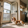 VEVOR RV Screen Door Protector, 28.5 x 31.5 inch Door Grille, Easy to Install and Disassemble, Reinforced Breathable Protective Mesh, Aluminum Alloy Camper RV Entry Protector for Pet Protection, White