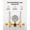 VEVOR Dual Output Argon Regulator, Argon Flow Meter Gas Regulator Gauge for TIG/MIG Welding - with 2PCS 6.6FT Rubber Hoses, 0-60 SCFH, 0-4500 PSI Inlet Pressure, CGA580 Inlet Connection