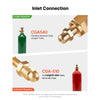 VEVOR Oxygen Acetylene Regulator Set, Oxy-Acetylene Regulators, 0-4000PSI and 0-400PSI Welding Gas Gauges with CGA-540/CGA-510 Inlet Connection & 9/16"-18 Outlet Connection, PC Knob Adjustment