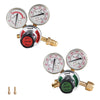 VEVOR Oxygen Acetylene Regulator Set, Oxy-Acetylene Regulators, 0-4000PSI and 0-400PSI Welding Gas Gauges with CGA-540/CGA-510 Inlet Connection & 9/16"-18 Outlet Connection, PC Knob Adjustment