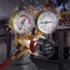 VEVOR Oxygen Acetylene Regulator Set, Oxy-Acetylene Regulators, 0-4000PSI and 0-400PSI Welding Gas Gauges with CGA-540/CGA-200 Inlet Connection & 9/16"-18 Outlet Connection, PC Knob Adjustment