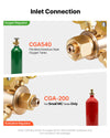 VEVOR Oxygen Acetylene Regulator Set, Oxy-Acetylene Regulators, 0-4000PSI and 0-400PSI Welding Gas Gauges with CGA-540/CGA-200 Inlet Connection & 9/16"-18 Outlet Connection, PC Knob Adjustment