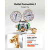 VEVOR Oxygen Acetylene Regulator Set, Oxy-Acetylene Regulators, 0-4000PSI and 0-400PSI Welding Gas Gauges with CGA-540/CGA-510 Inlet Connection & 9/16"-18 Outlet Connection, T-Handle Adjustment