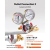 VEVOR Oxygen Acetylene Regulator Set, Oxy-Acetylene Regulators, 0-4000PSI and 0-400PSI Welding Gas Gauges with CGA-540/CGA-510 Inlet Connection & 9/16"-18 Outlet Connection, T-Handle Adjustment