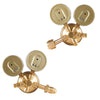 VEVOR Oxygen Acetylene Regulator Set, Oxy-Acetylene Regulators, 0-4000PSI and 0-400PSI Welding Gas Gauges with CGA-540/CGA-510 Inlet Connection & 9/16"-18 Outlet Connection, T-Handle Adjustment