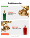 VEVOR Oxygen Acetylene Regulator Set, Oxy-Acetylene Regulators, 0-4000PSI and 0-400PSI Welding Gas Gauges with CGA-540/CGA-200 Inlet Connection & 3/8"-24 Outlet Connection, T-Handle Adjustment