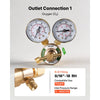 VEVOR Oxygen Acetylene Regulator Set, Oxy-Acetylene Regulators, 0-4000PSI and 0-400PSI Welding Gas Gauges with CGA-540/CGA-200 Inlet Connection & 9/16"-18 Outlet Connection, T-Handle Adjustment