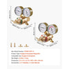 VEVOR Oxygen Acetylene Regulator Set, Oxy-Acetylene Regulators, 0-4000PSI and 0-400PSI Welding Gas Gauges with CGA-540/CGA-200 Inlet Connection & 9/16"-18 Outlet Connection, T-Handle Adjustment