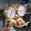 VEVOR Oxygen Acetylene Regulator Set, Oxy-Acetylene Regulators, 0-4000PSI and 0-400PSI Welding Gas Gauges with CGA-540/CGA-200 Inlet Connection & 9/16"-18 Outlet Connection, T-Handle Adjustment
