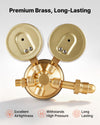 VEVOR Oxygen Acetylene Regulator Set, Oxy-Acetylene Regulators, 0-4000PSI and 0-500PSI Welding Gas Gauges with CGA-540/CGA-510 Inlet Connection & 9/16"-18 Outlet Connection, PC Knob Adjustment