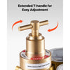 VEVOR Acetylene Regulator, Precise Acetylene Regulator, 0-400PSI Welding Gas Gauge with CGA-200 Inlet Connection & 9/16"-18 LH Outlet Connection, T-Handle Adjustment