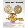 VEVOR Acetylene Regulator, Precise Acetylene Regulator, 0-500PSI Welding Gas Gauge with CGA-510 Inlet Connection & 9/16"-18 LH Outlet Connection, PC Knob Adjustment