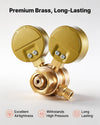 VEVOR Oxygen Regulator, Precise Oxy Regulator, 0-4000PSI Welding Gas Gauge with CGA-540 Inlet Connection & 9/16"-18 RH Outlet Connection, T-Handle Adjustment