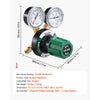 VEVOR Oxygen Regulator, Precise Oxy Regulator, 0-4000PSI Welding Gas Gauge with CGA-540 Inlet Connection & 9/16"-18 RH Outlet Connection, PC Knob Adjustment