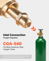 VEVOR Oxygen Regulator, Precise Oxy Regulator, 0-4000PSI Welding Gas Gauge with CGA-540 Inlet Connection & 9/16"-18 RH Outlet Connection, PC Knob Adjustment