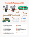 VEVOR Oxygen Acetylene Torch Kit with Check Valves, Gas Welding Cutting Torch Kit, Professional Oxy Acetylene Brazing Set with 15FT Twin-Hose, 2 Cutting Tips, 2 Welding Tips & 2 Precise Regulators