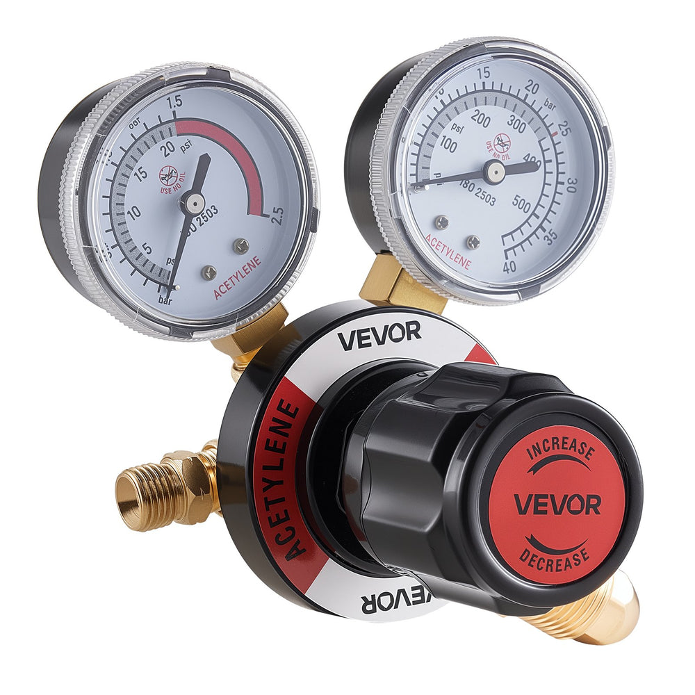 VEVOR Oxygen Acetylene Torch Kit with Check Valves, Gas Welding Cutting Torch Kit, Professional Oxy Acetylene Brazing Set with 15FT Twin-Hose, 2 Cutting Tips, 2 Welding Tips & 2 Precise Regulators