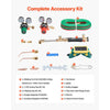 VEVOR Oxygen Acetylene Torch Kit with Check Valves, Gas Welding Cutting Torch Kit, Heavy Duty Professional Oxy Acetylene Brazing Set with 15FT Twin-Hose, 2 Cutting Tips, Welding Tips & Gas Regulators