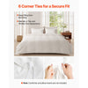 VEVOR King Duvet Cover Set, 100% Cotton, 3 Pieces Bedding Set King Size with 1 Duvet Cover 104 x 90 in and 2 Pillow Shams 20 x 36 in, Soft Breathable, Double Zipper Closure, for Home Bedding, White
