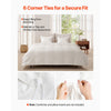 VEVOR Queen Duvet Cover Set, 100% Cotton, 3 Pieces Bedding Set Queen Size with 1 Duvet Cover 90 x 90 in and 2 Pillow Shams 20 x 26 in, Soft Breathable, Double Zipper Closure, for Home Bedding, White
