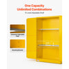 VEVOR Flammable Storage Cabinet, 18" x 43" x 70", Industrial Fire Cabinet, Fire & Explosion Proof, Double-Wall Cold Rolled Steel, 2-Door Hazardous Safety Cabinet with 2 Adjustable Shelves & Key Lock