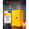 VEVOR Flammable Storage Cabinet, 34" x 43" x 70", Industrial Fire Cabinet, Fire & Explosion Proof, Double-Wall Cold Rolled Steel, 2-Door Hazardous Safety Cabinet with 2 Adjustable Shelves & Key Lock