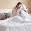 VEVOR Comforter Duvet Insert, 102 x 90 in, King Size Down Alternative Comforter, Quilted All Season Duvet with 4 Tabs, Soft & Machine Washable, Box Stitched Bedding for Home Hotel, Women/Men, White