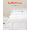 VEVOR Comforter Duvet Insert, 88 x 88 in, Queen Size Down Alternative Comforter, Quilted All Season Duvet with 4 Tabs, Soft & Machine Washable, Box Stitched Bedding for Home Hotel, Women/Men, White