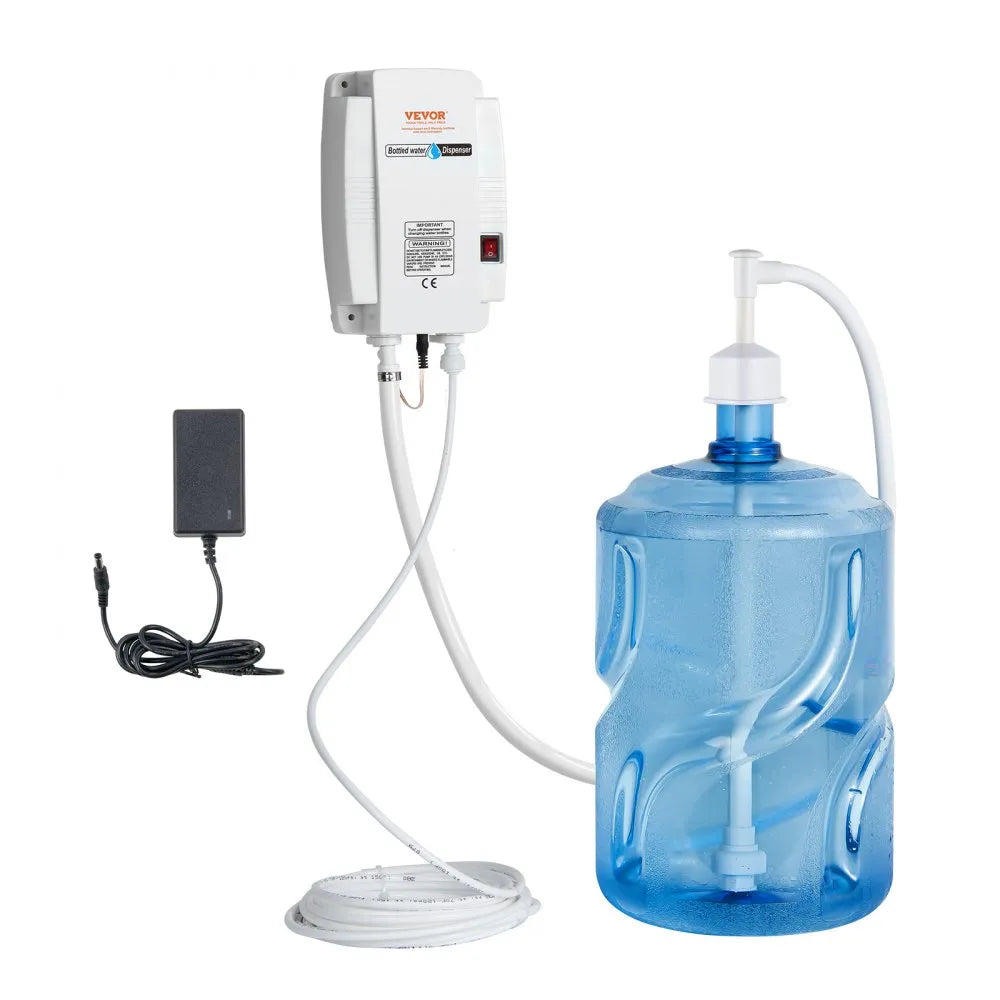 VEVOR Bottled Water Dispenser Pump System, 5 Gallon Dispensing System, Automatic Electric Water Dispenser, Single Inlet Water Jug Pump, Compatible Use with Coffee/Tea Machine, Refrigerator, Ice Maker