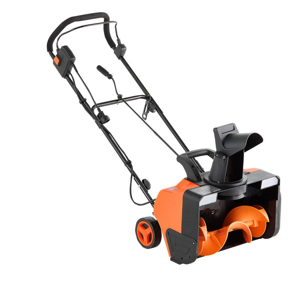 VEVOR Electric Snow Blower, 20 inch 15A Corded Snow Thrower with Dual LED Headlights & 180° Rotating Chute, 25FT Throwing Distance, 12" Depth Clearing, Walk-Behind Snowblower for Driveway Sidewalk