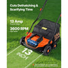 VEVOR 2-in-1 Electric Dethatcher and Scarifier, 13-Inch 13 Amp, Corded Lawn Dethatcher with 13-Gallon Thatch Collection Bag, 5-Position Depth Adjustment, Walk Behind Machine for Garden Yard Grass