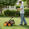 VEVOR 2-in-1 Electric Dethatcher and Scarifier, 16-Inch 15 Amp, Corded Lawn Dethatcher with 14.5-Gallon Thatch Collection Bag, 5-Position Depth Adjustment, Walk Behind Machine for Garden Yard Grass