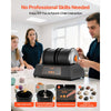 VEVOR Rock Tumbler 8 lbs Double Barrel 4 Speed Settings Rock Polishing Kit, for Adults Beginners and Hobbyists, 9-Day Polishing Timer, Double Barrel, Large Capacity, Rock Polisher Kit with Adapter