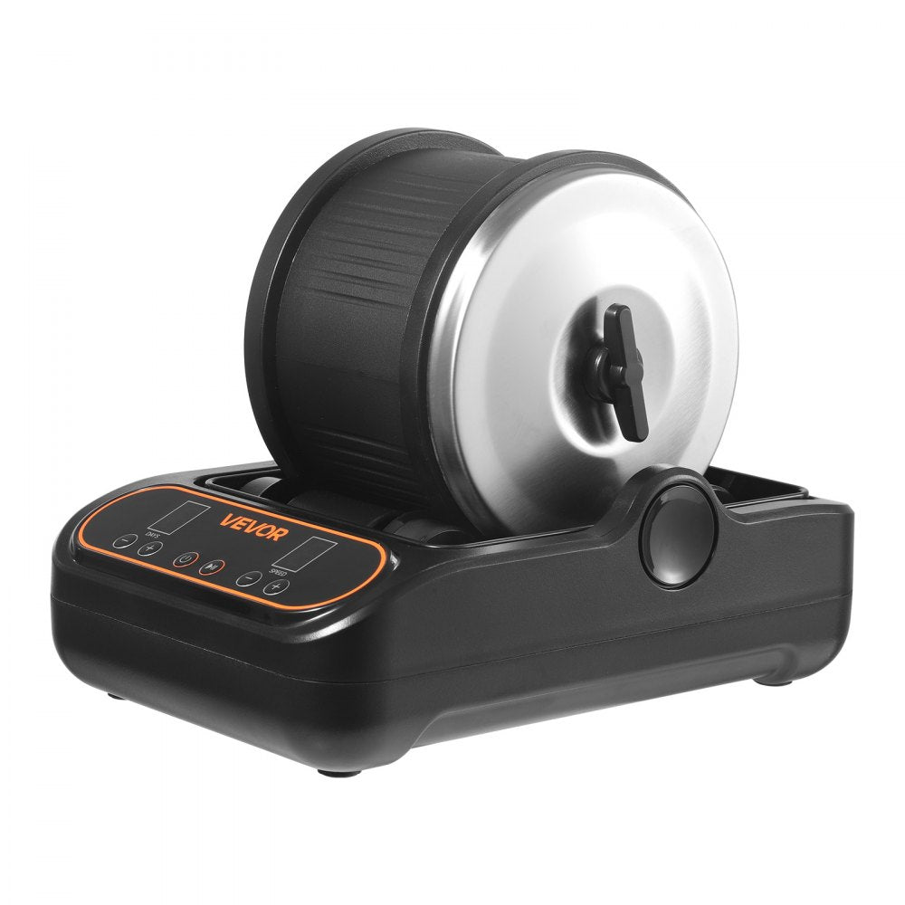 VEVOR Rock Tumbler Kit 3 lbs Rock Polishing Machine Rocks Tumbling Kit, for Adults Beginners and Hobbyists, 4 Speed, 1-9 Day Timer, with PC Sound Reduction Cover & TPU Drum, Direct Drive Motor