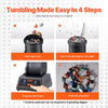 VEVOR Rock Tumbler Machine, 4 lbs Rock Polishing Machine, 9 Speed Settings 9-Day Polishing Timer Stone Tumbler, Direct Drive Motor Rock Polisher, Cold-rolled Steel Body, Rock Polisher for Kids Adults
