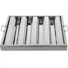 VEVOR Pack of 6 Hood Filters 19.5W x 19.5H Inch, 430 Stainless Steel 4 Grooves Commercial Hood Filters, Range Hood Filter for Grease Rated Commercial Kitchen Exhaust Hoods