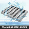 VEVOR Pack of 6 Hood Filters 19.5W x 15.5H Inch, 430 Stainless Steel 5 Grooves Commercial Hood Filters, Range Hood Filter for Grease Rated Commercial Kitchen Exhaust Hoods