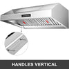 VEVOR Pack of 6 Hood Filters 19.5W x 15.5H Inch, 430 Stainless Steel 5 Grooves Commercial Hood Filters, Range Hood Filter for Grease Rated Commercial Kitchen Exhaust Hoods