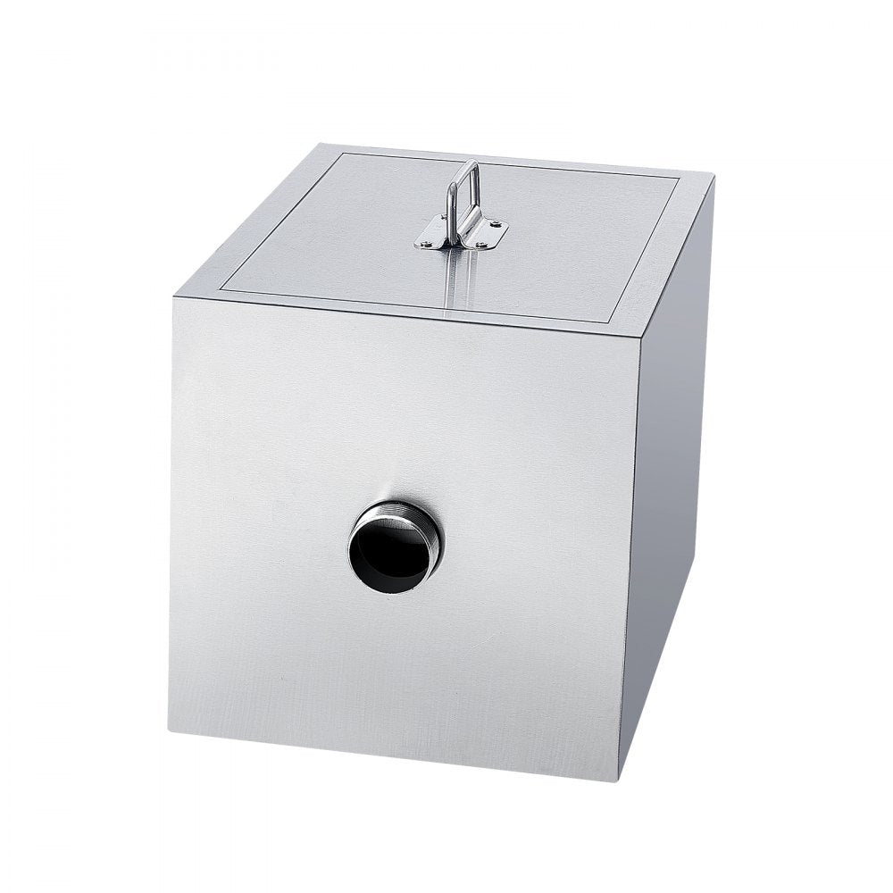VEVOR Commercial Grease Trap, 8 LBS Grease Interceptor, Side Inlet Interceptor, Under Sink Stainless Steel Grease Trap, 2.8 GPM Waste Water Oil-water Separator, for Restaurant Canteen Home Kitchen