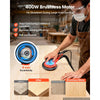 VEVOR 5 & 6-Inch Random Orbital Sander 400W Brushless Orbital Sander, 4000-10000RPM 7 Speeds Electric Palm Sanders with 20PCS Sandpapers, Dust Bag & Vacuum Hose for Woodworking Detailing Sanding