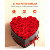VEVOR Forever Flowers, 27 Preserved Roses in a Heart Shape Box, Eternal Flowers Immortal Bouquet Birthday Present for Delivery Prime Women Her Wife Mothers, Anniversary, Valentine's Day,Christmas, Red
