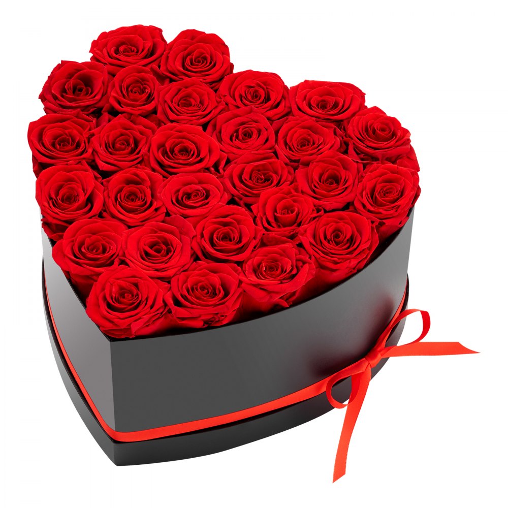 VEVOR Forever Flowers, 27 Preserved Roses in a Heart Shape Box, Eternal Flowers Immortal Bouquet Birthday Present for Delivery Prime Women Her Wife Mothers, Anniversary, Valentine's Day,Christmas, Red