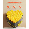 VEVOR Forever Flowers, 27 Preserved Roses in a Heart Shape Box, Eternal Flowers Immortal Bouquet Birthday Present for Women Her Wife Mothers, Anniversary, Valentine's Day,Christmas, Yellow