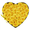 VEVOR Forever Flowers, 27 Preserved Roses in a Heart Shape Box, Eternal Flowers Immortal Bouquet Birthday Present for Women Her Wife Mothers, Anniversary, Valentine's Day,Christmas, Yellow