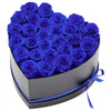 VEVOR Forever Flowers, 27 Preserved Roses in a Heart Shape Box, Eternal Flowers Immortal Bouquet Birthday Present for Women Her Wife Mothers, Anniversary, Valentine's Day,Christmas, Royal Blue