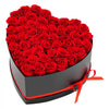 VEVOR Forever Flowers, 50 Preserved Roses in a Heart Shape Box, Eternal Flowers Immortal Bouquet Birthday Present for Delivery Prime Women Her Wife Mothers, Anniversary, Valentine's Day,Christmas, Red